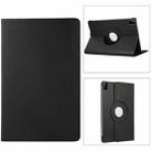 For Xiaomi Redmi Pad SE 360 Degree Rotation Litchi Texture Leather Tablet Case(Black) - 1