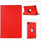 For Xiaomi Redmi Pad SE 360 Degree Rotation Litchi Texture Leather Tablet Case(Red) - 1