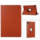 For Xiaomi Redmi Pad SE 360 Degree Rotation Litchi Texture Leather Tablet Case(Brown) - 1