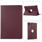 For Xiaomi Redmi Pad SE 360 Degree Rotation Litchi Texture Leather Tablet Case(Dark Purple) - 1