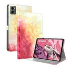 For Lenovo Legion Y700 2023 Watercolor Pattern Flip Leather Tablet Case(Spring Cherry) - 1