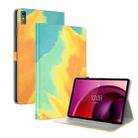 For Lenovo Tab M10 5G 10.6 inch Watercolor Pattern Flip Leather Tablet Case(Autumn Leaves) - 1