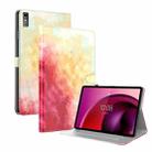 For Lenovo Tab M10 5G 10.6 inch Watercolor Pattern Flip Leather Tablet Case(Spring Cherry) - 1
