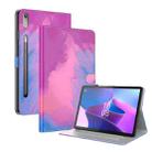 For Lenovo Tab P12 Watercolor Pattern Flip Leather Tablet Case(Purple Red) - 1