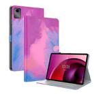 For Lenovo Tab M11 / Xiaoxin Pad 11 2024 Watercolor Pattern Flip Leather Tablet Case(Purple Red) - 1