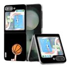 For Samsung Galaxy Z Flip5 ABEEL PC Paintings Pattern Phone Case(Basketball) - 1
