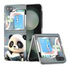 For Samsung Galaxy Z Flip5 ABEEL PC Paintings Pattern Phone Case(Panda) - 1