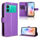 For Doogee X98 Diamond Texture Leather Phone Case(Purple) - 1