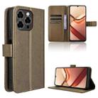 For Doogee Note 58 / Note 58 Pro Diamond Texture Leather Phone Case(Brown) - 1