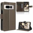 For Google Pixel Fold Diamond Texture Leather Phone Case(Brown) - 1