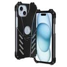 For iPhone 15 Plus R-JUST Batman Metal Mobile Phone Protective Case(Black) - 1