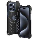 For iPhone 15 Pro Max R-JUST Batman Metal Mobile Phone Protective Case(Black) - 1