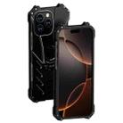 For iPhone 16 Pro Max R-JUST Batman Hollow Metal Phone Protective Case(Black) - 1