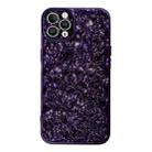 For iPhone 14 Pro Electroplated 3D Stone Texture TPU Phone Case(Dark Purple) - 1