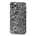 For iPhone 14 Pro Electroplated 3D Stone Texture TPU Phone Case(Silver) - 1