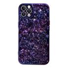 For iPhone 14 Pro Max Electroplated 3D Stone Texture TPU Phone Case(Dazzling Purple) - 1