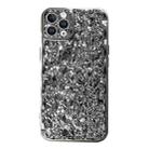 For iPhone 14 Pro Max Electroplated 3D Stone Texture TPU Phone Case(Silver) - 1