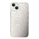 For iPhone 13 Electroplated 3D Stone Texture TPU Phone Case(White) - 1