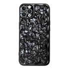 For iPhone 11 Pro Max Electroplated 3D Stone Texture TPU Phone Case(Black) - 1