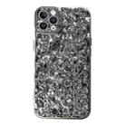 For iPhone 11 Pro Max Electroplated 3D Stone Texture TPU Phone Case(Silver) - 1