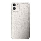 For iPhone 11 Electroplated 3D Stone Texture TPU Phone Case(White) - 1