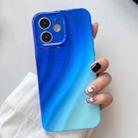 For iPhone 11 Wave Texture Gradient Color TPU Phone Case(Blue-Sky Blue) - 1