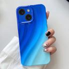 For iPhone 15 Wave Texture Gradient Color TPU Phone Case(Blue-Sky Blue) - 1