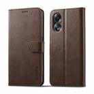 For OPPO A58 4G / A98 5G / F23 5G LC.IMEEKE Calf Texture Horizontal Flip Leather Case(Brown) - 1