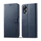 For OPPO A78 4G LC.IMEEKE Calf Texture Horizontal Flip Leather Case(Blue) - 1