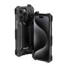 For iPhone 15 Pro R-JUST RJ17 Shockproof Armor Metal Phone Case(Black) - 1