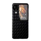 For OPPO Find N3 Flip Woven Texture Shockproof Phone Case(Black) - 1