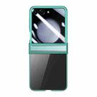 For Samsung Galaxy Z Flip5 Integrated Electroplated Three-piece Set Phone Case(Green) - 1