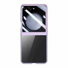 For Samsung Galaxy Z Flip5 Large Window Integrated Electroplated Phone Case(Purple) - 1