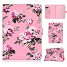 For iPad Pro 10.5 inch Colored Drawing Pattern Horizontal Flip PU Leather Case with Holder & Card Slot & Sleep / Wake-up Function(Pink Flowers) - 1
