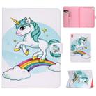 For iPad Pro 11 (2018) Colored Drawing Pattern Horizontal Flip PU Leather Case with Holder & Card Slot & Sleep / Wake-up Function(Unicorn) - 1