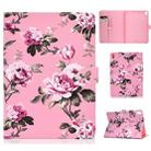 For iPad Pro 11 (2018) Colored Drawing Pattern Horizontal Flip PU Leather Case with Holder & Card Slot & Sleep / Wake-up Function(Pink Flowers) - 1