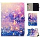 For iPad 10.2 Colored Drawing Pattern Horizontal Flip PU Leather Case with Holder & Card Slot & Sleep / Wake-up Function(Purple Quicksand) - 1