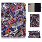 For iPad 9.7 (2017/2018) & Air 2 & Air Colored Drawing Pattern Horizontal Flip PU Leather Case with Holder & Card Slot & Sleep / Wake-up Function(Graffiti) - 1