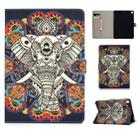 For iPad 9.7 (2017/2018) & Air 2 & Air Colored Drawing Pattern Horizontal Flip PU Leather Case with Holder & Card Slot & Sleep / Wake-up Function(Colorful Elephant) - 1