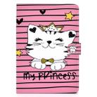 For iPad 9.7 (2017/2018) & Air 2 & Air Colored Drawing Pattern Horizontal Flip PU Leather Case with Holder & Card Slot & Sleep / Wake-up Function(Crown Cat) - 2