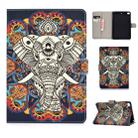 For iPad Mini 2019 & 4 & 3 & 2 & 1 Colored Drawing Pattern Horizontal Flip PU Leather Case with Holder & Card Slot & Sleep / Wake-up Function(Colorful Elephant) - 1