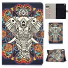 For Samsung Galaxy Tab A 10.1 (2019) T510/T515 Colored Drawing Pattern Horizontal Flip PU Leather Case with Holder & Card Slot(Colorful Elephant) - 1