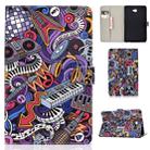 For Samsung Galaxy Tab A 10.1 T580/T585 (2016) Colored Drawing Pattern Horizontal Flip PU Leather Case with Holder & Card Slot & Sleep / Wake-up Function(Graffiti) - 1