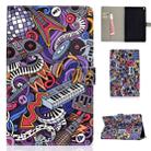 For Amazon Kindle Fire HD 8 2016/2017 Colored Drawing Pattern Horizontal Flip PU Leather Case with Holder & Card Slot & Sleep / Wake-up Function(Graffiti) - 1