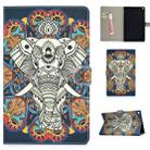 For Amazon Kindle Fire HD 8 2016/2017 Colored Drawing Pattern Horizontal Flip PU Leather Case with Holder & Card Slot & Sleep / Wake-up Function(Colorful Elephant) - 1