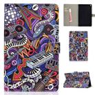 For Amazon Kindle Fire HD 10 2017 Colored Drawing Pattern Horizontal Flip PU Leather Case with Holder & Card Slot & Sleep / Wake-up Function(Graffiti) - 1