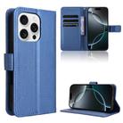 For iPhone 16 Pro Max Diamond Texture Leather Phone Case(Blue) - 1