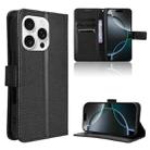 For iPhone 16 Pro Diamond Texture Leather Phone Case(Black) - 1