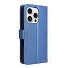 For iPhone 16 Pro Diamond Texture Leather Phone Case(Blue) - 3