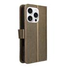 For iPhone 16 Pro Diamond Texture Leather Phone Case(Brown) - 3